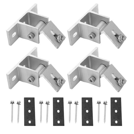 

4 Set Solar Panel Mounting Bracket Foot Aluminum Alloy Anti Corrosion Rustproof Solar PV Front Support for Roof