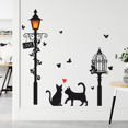thumbnail image 1 of Cartoon Cat Street Lamp Wall Sticker Cute Animal Wall Sticker, 1 of 5