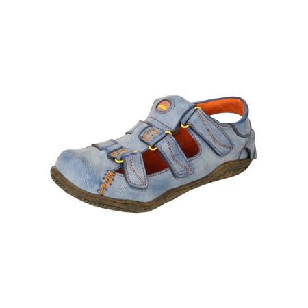 

TMA EYES Women s Hook and Loop Closed-Toe Leather Sandal