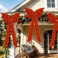 thumbnail image 5 of Extra-Large Christmas Bow Decoration – 45.28 Inch Oversized Cloth Bow for Tree Top, Porch, Window, Party Decor, 5 of 6