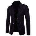thumbnail image 2 of hopeusnice Men's Blazer Suit Jacket Slim Fit One Button Solid Business Party Wedding Prom Tuxedo Black L, 2 of 3