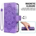 thumbnail image 4 of Compatible with Samsung Galaxy S23 Plus S23+ 5G Wallet Phone Case and Tempered Glass Screen Protector Flip Credit Card Holder Stand Cell Cover for S23plus 23S + S 23 23+ SM-S916U 6.6 inch Purple, 4 of 9