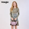 thumbnail image 2 of Wrangler Women's Suede Leather Satchel Handbag, Western Style Top-Handle Shoulder Crossbody Bag with Detachable Strap, Purple, 2 of 6