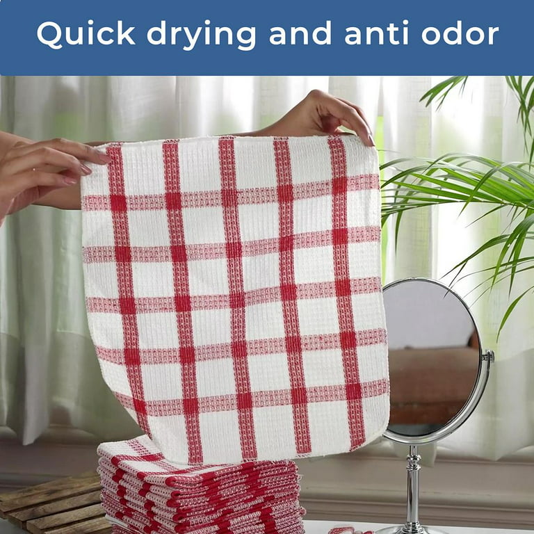 Everyday Living Scouring Dish Cloths - 5 Pack - Red/White, 12 x 12 in -  King Soopers