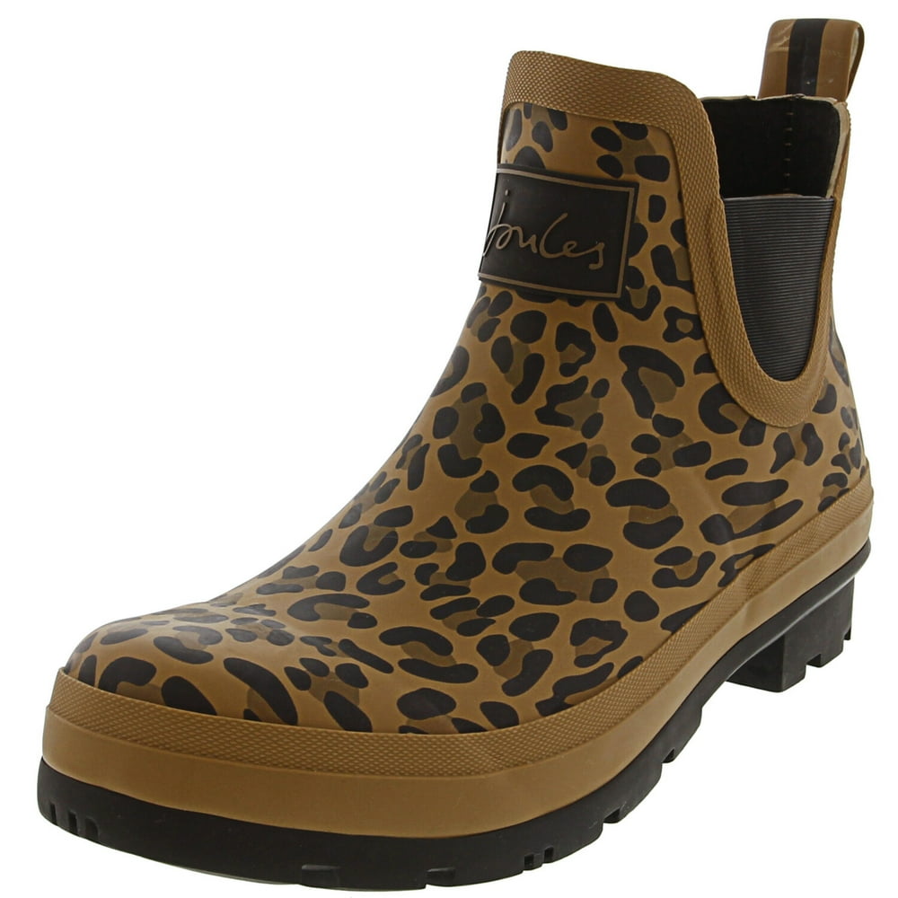 joules tan leopard boots