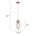 thumbnail image 4 of Simple Designs PT1008-RGD 13,5 x 13,5 x 13 Po. Suspension Moderne en Métal, Or Rose, 4 of 4