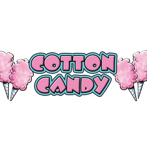 36" COTTON CANDY DECAL sticker cart stand trailer
