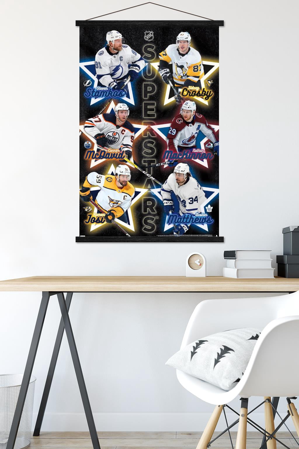 NHL League - Superstars 22 Wall Poster with Magnetic Frame, 22.375" x 34"