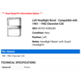 thumbnail image 2 of Left Headlight Bezel - Compatible with 1981 - 1982 Chevy C30, 2 of 2