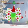thumbnail image 2 of BTIZTLLA Christmas Bows Red Green Polka Dot Velvet Fluffy Ornaments for Christmas Tree Decoration 12 Pack, 2 of 7