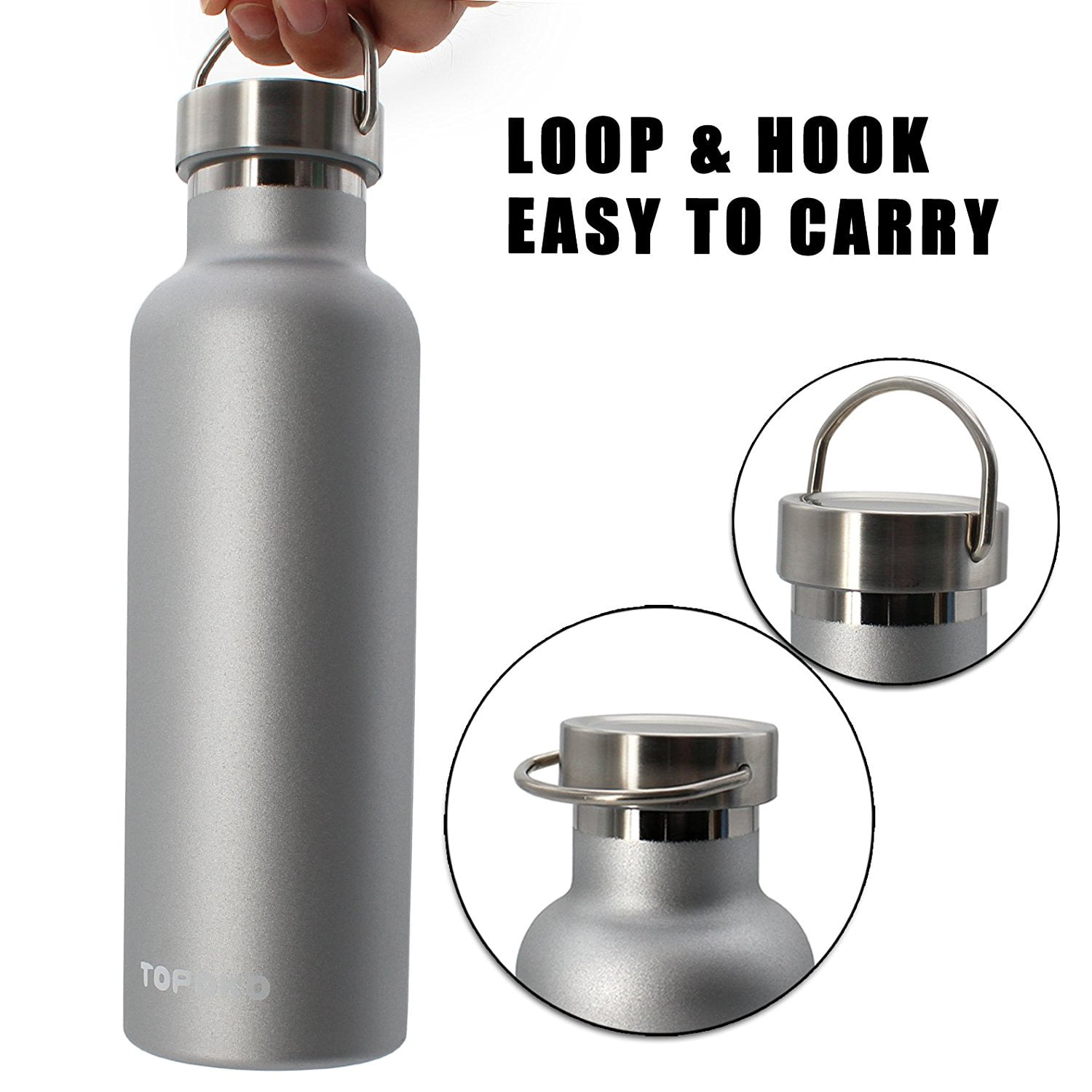 0.5LStainless Steel Themo Bottle with Portable Handle Cup Leak