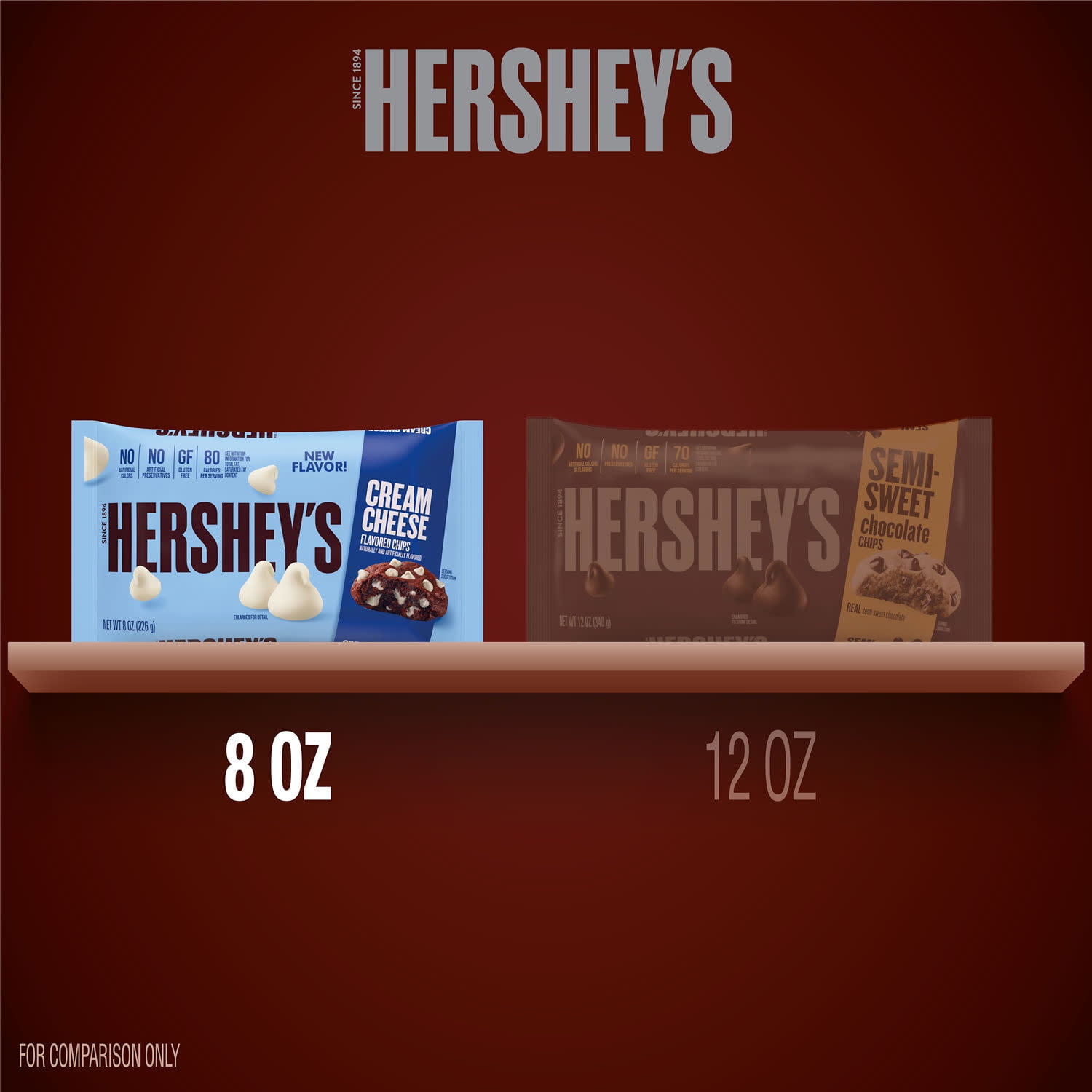 Hershey's Cream Cheese Flavored Baking Chips, Bag 8 oz