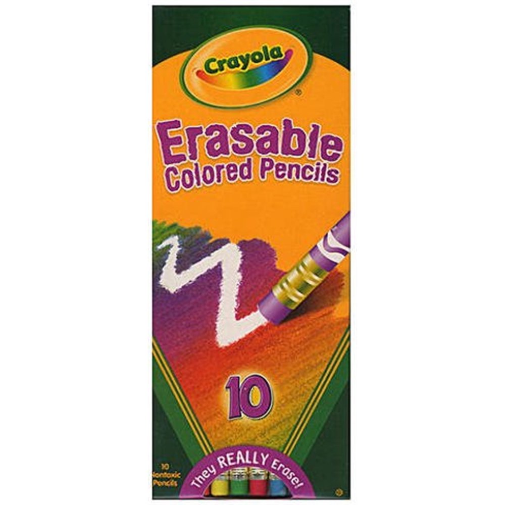 Crayola 10 Count, Erasable Colored Pencils (Pack Of 24)