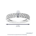 thumbnail image 3 of Vir Jewels 1/4 CTTW Lab Grown Diamond Wedding Band in Sterling Silver Female Adult, 3 of 5