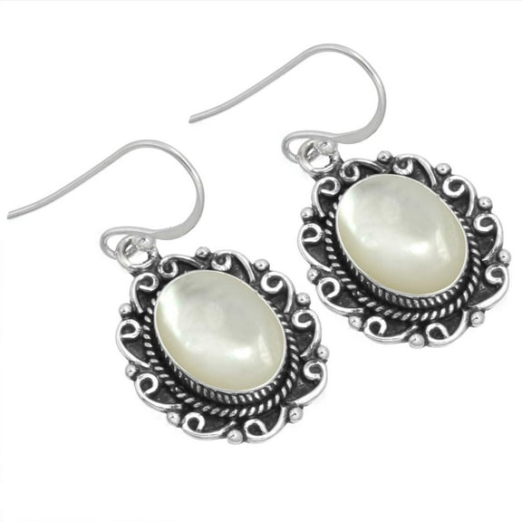 925 Sterling Silver Women Jewelry Natural Mother Of Pearl Earring