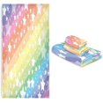 thumbnail image 7 of Coolnut Towel Set of 3, Rainbow Stars 1 Bath Towel, 1 Towel, 1 Small Square Towel, Strong Soft and Compact Absorbent Yoga Gym Hotel Excellent Choice. Washcloth Gift, 7 of 7
