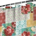 thumbnail image 3 of Pioneer Flower Floral Print Pattern Shower Curtain 84"x72" ,Bathroom Decorative Shower Curtains Set with 12 Hooks,Modern Waterproof Washable Shower Curtain, 3 of 6
