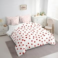thumbnail image 3 of Manfei Cartoon Polka Dots 7-Piece Twin Bedding Sets,Fashion French Style Bedding Comforter Set,Hotpink White Sheet Sets For Children,Breathable Home Decor Reversible, 3 of 8