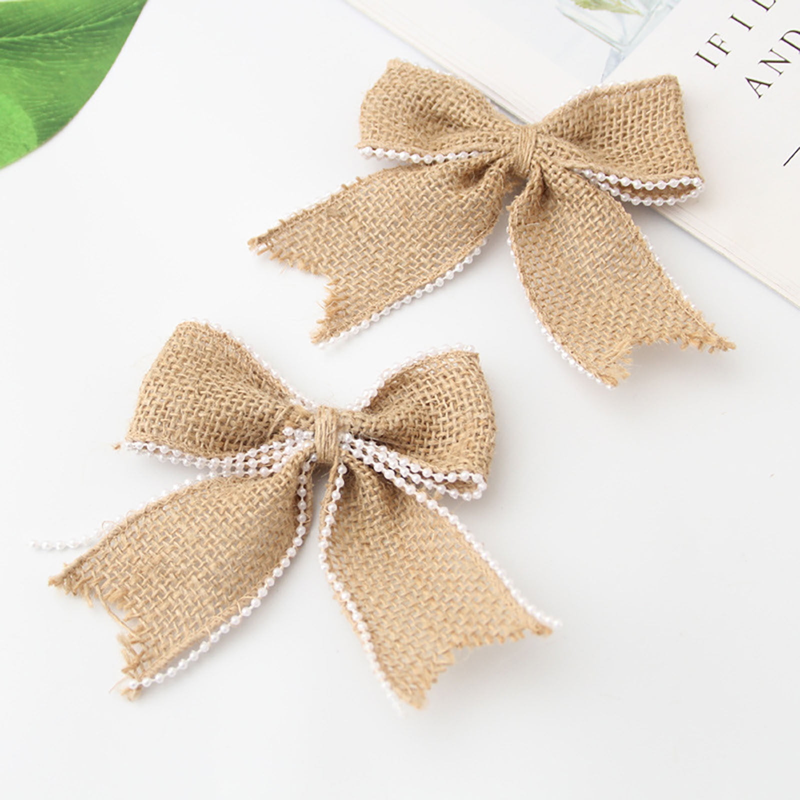 Burlaps Bows Burlaps Bow Knot Handmade Burlaps Decorative Bowknot