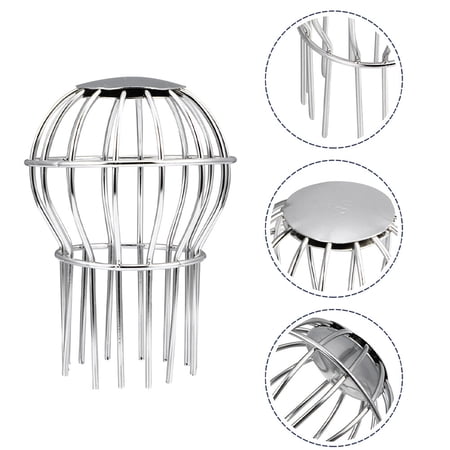 KAKOWELY Roof Gutter Guards Roof Filter Strainers Silver Stainless Steel 2 Pcs for Debris Blocking