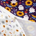 thumbnail image 4 of Homewish Cute Halloween Ghost Bedding,Sunflower Autumn Floral Print Duvet Cover Full,Deep Purple Yellow,Halloween Reversible,3 Pieces,1 Duvet Cover and 2 Pillowcases, 4 of 6