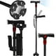 thumbnail image 1 of Bastón para caminar para hombres y mujeres con alarma, luz LED y mango plegable, plegable, ajustable, ligero y autoportante para personas mayores y adultos., 1 of 5