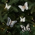 thumbnail image 5 of JWshufel 10 Pack Christmas Tree Ornaments with Clip on Butterflies Glitter Decorations for Indoor and Outdoor Festive Decor Holiday Ambiance 11x7.3in Clear, 5 of 5