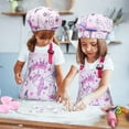 thumbnail image 4 of Gleamkid Complete Kids Cooking and Baking Set, 27 Pcs Aprons for Girls, Chef Hat, Mitt & Utensil to Dress up Chef Costume Career Role Play for 3-7 Years Girls, Plastic, 4 of 6