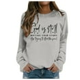 thumbnail image 2 of God Is Still Writing Your Story Sweatshirts for Women 2025 Long Sleeve Crewneck Christian Sweatshirt Pullover Tops, 2 of 5