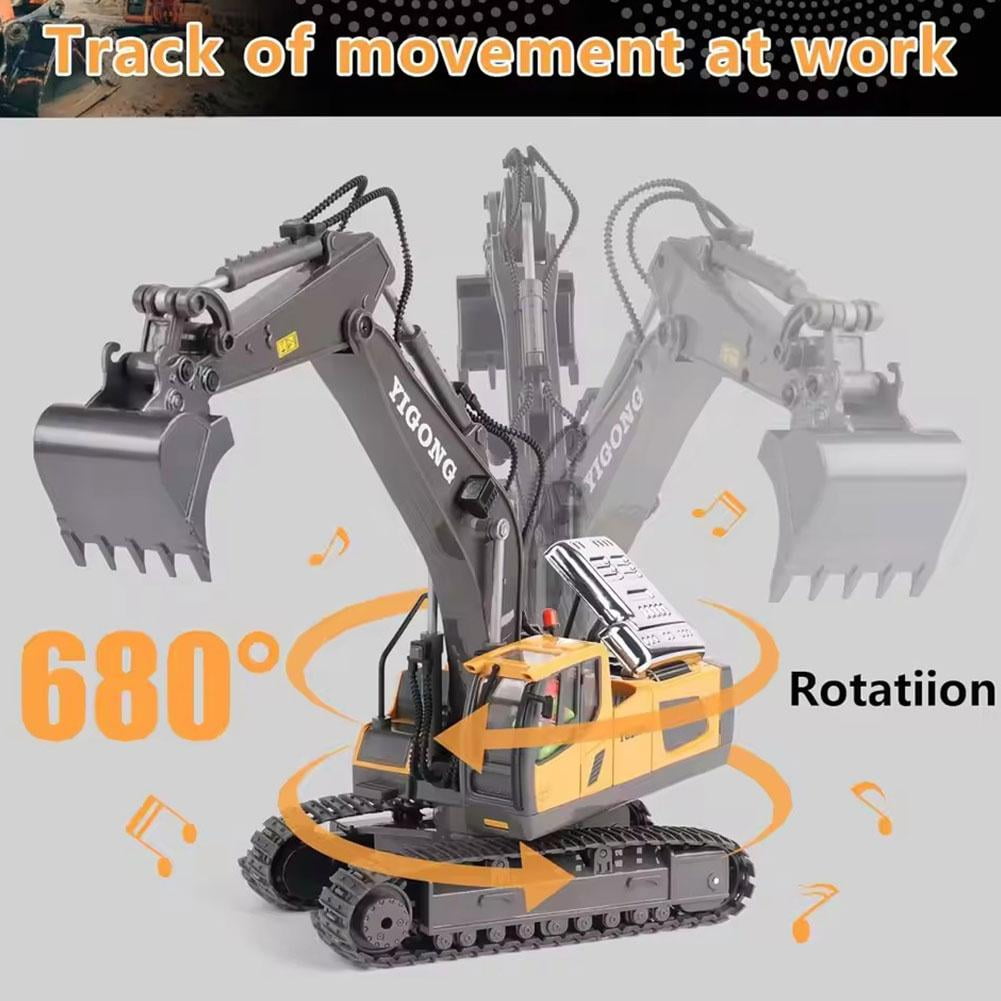 Rc Excavator 2.4g Remote Excavator Dump Truck Toy Rc Alloy Vehicle Construction Simulation Professional Model W9b7 Car