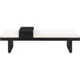 thumbnail image 4 of Meridian Furniture Arlington Cream Chenille Fabric Bench, 4 of 17