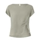 thumbnail image 3 of Gibobby Playera de Verano para Mujer Camiseta manga corta con cuello redondo informal color sólido suelto para mujer(Caqui,XL), 3 of 5