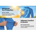 thumbnail image 6 of ZBORIBER Men's Hooded T-shirt, Moisture-Wicking,Quick-Drying,Shockwave Blue,Sizes S-3XL, 6 of 9