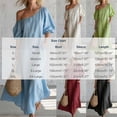 thumbnail image 3 of Karymi One Shoulder Maxi Dress, Casual Off Shoulder Puff Sleeve Solid Flowy Dress with Pockets, Summer Loose Beach Cover-Up Dress Dresses for Women, 3 of 8