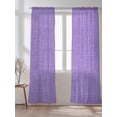 thumbnail image 2 of Sheer Curtains 96 Inches Long 2 Panels Set for Living Room, Lavender Burlap Texture Semi Sheer Curtains for Windows, Farmhouse Vintage Lavender Voile Window Treatments Rod Pocket Curtain, 2 of 7