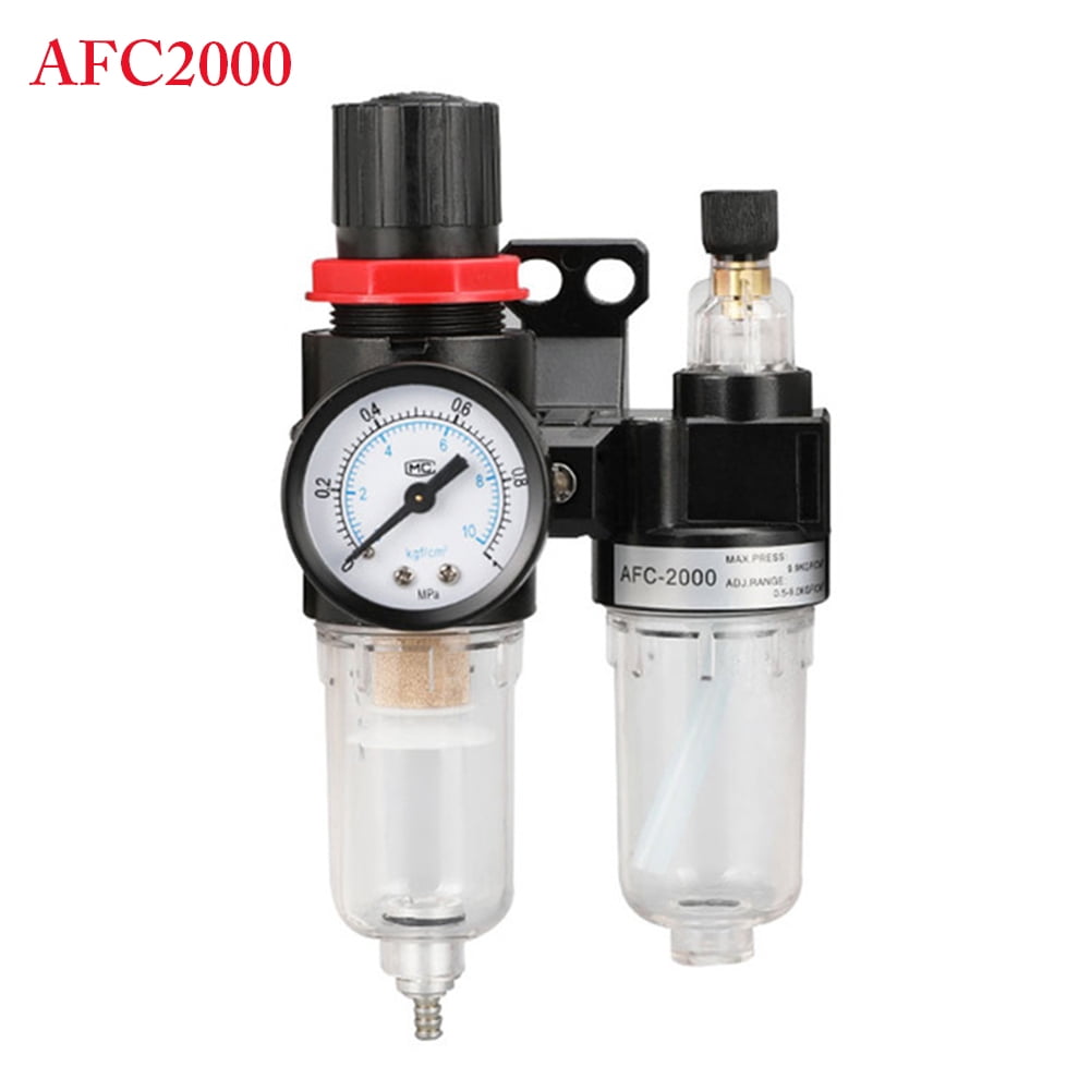 AFR2000 1/4''Air Filter Regulator Oil Water Separator Trap Compressor Filter 