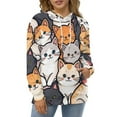 thumbnail image 4 of Cute Kitty Crowd Men's Women New Sweatshirt Hoodie Men's Plus Size Sweatshirt Hooded Sweatshirt 3d Printed Street Men's Cloth, 4 of 6