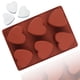 thumbnail image 5 of Molde de silicona en forma de corazón para 6 cavidades, paquete de 3 moldes en forma de corazón para hacer jabón hecho a mano, chocolate, velas de jabón y gelatina marrón, 5 of 5