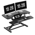 thumbnail image 2 of FitStand Home Office Height Adjustable Standing Desk Converter Black 36" U-Shape with Keyboard Tray, 2 of 7