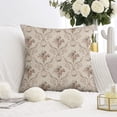 thumbnail image 2 of Beige American Pastoral Pillow Covers 20x20 Inch Linen Decorative Square Throw Pillow Covers for Home Sofa Bedroom Outdoor Indoor, 2 of 6