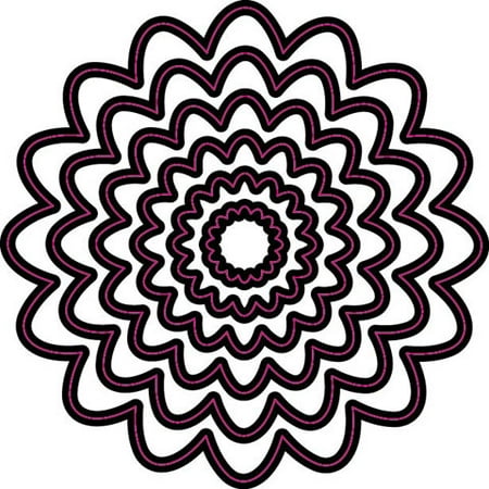 Paper Piecing Die Cuts Cut - Die Cut Emboss Stencil Nesting Wavy Circles 6Pc By Darice