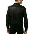 thumbnail image 2 of Mens Black Lambskin Bomber Leather Jacket With Branded YKK Zipper | Black Bomber Leather Jacket | Biker Leather Jacket, 2 of 7