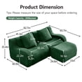 thumbnail image 2 of Alvantor Loveseat Sofa with Reversible Ottoman 83" W Teddy Boneless Couch Modern Deep Seat Cloud Loveseat for Living Room Green, 2 of 16