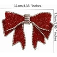 thumbnail image 4 of DIY Bow Knot Crystal Patches Bow Tie Rhinestones Applique Bling Beaded Diamonds Patches Garment Shoes Hats Decor Accessories 2Pcs, 4 of 5
