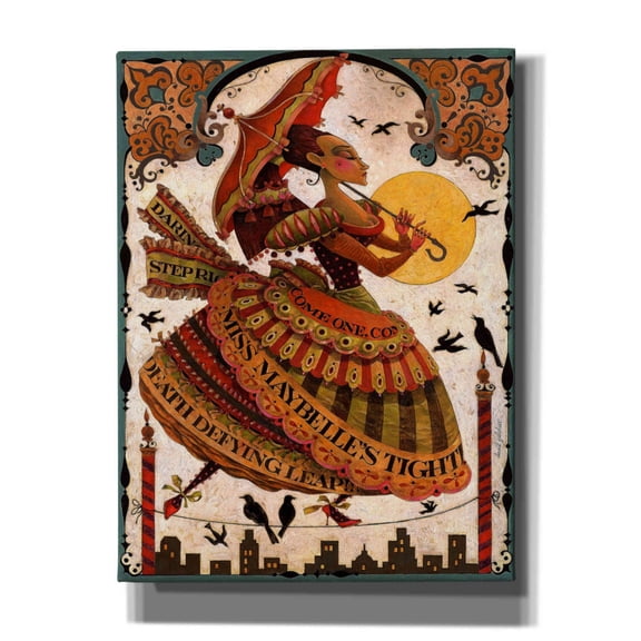 Epic Graffiti 'Working Her Red Pumps' by David Galchutt, Canvas Wall Art, 12"x16"