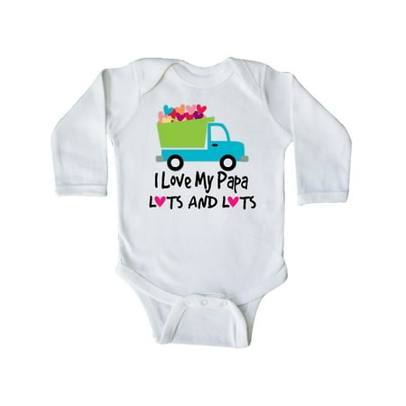 

Inktastic I Love My Papa Grandchild Gift Baby Boy Long Sleeve Bodysuit