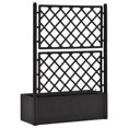thumbnail image 3 of vidaXL Garden Raised Bed with Trellis and Self Watering System Anthracite, 3 of 5