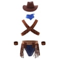 thumbnail image 2 of Conjunto de Vaquero Occidental Macarena Arnés de Cuerpo de Cuero Traje de los hombres cosplay, 2 of 8