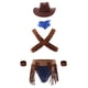 thumbnail image 2 of Conjunto de de Disfraces de Vaquero Occidental Arnés de material cuero Lencería de Noche para Hombres, 2 of 9