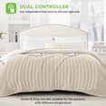 thumbnail image 5 of COWIN Electric Blanket King Size,Flannel and Shu velveteen Heated Blanket with 10 Heating Levels & 1-8 Hours Auto Shut Off, Machine Washable, Beige, 100" x 90", 5 of 8